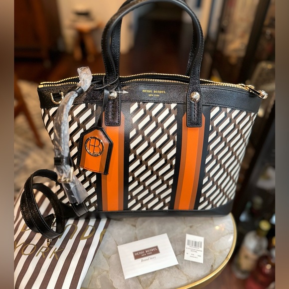 henri bendel Handbags - Henri Bendel West 57th Stripe Satchel | Pristine | Iconic NYC 🧡 - NWT